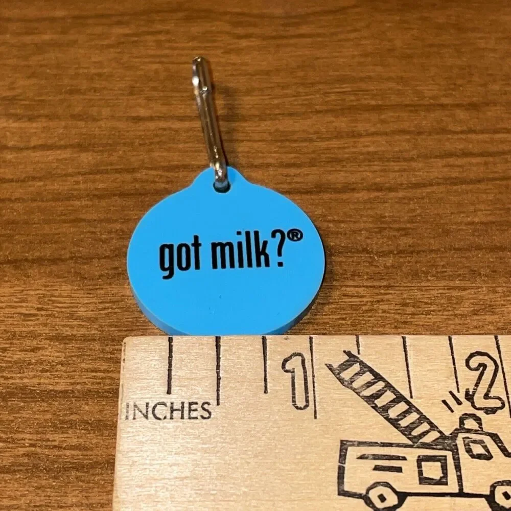 Got Milk? Keychain Keyring FOB Zipper Pull Advertising Promo Milk Moustache